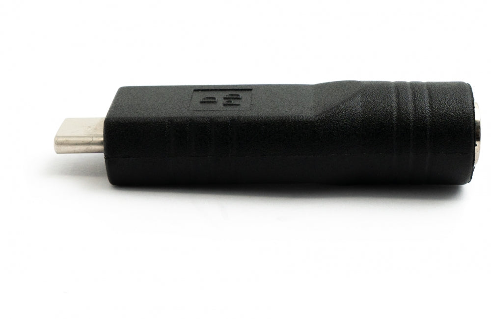 SYSTEM-S USB 3.1 Adapter Type C Male to DC 20 V 5.5 x 2.1 mm Male Cable in Black