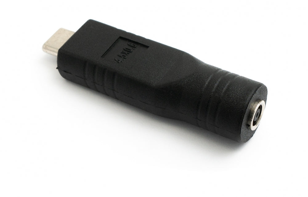SYSTEM-S USB 3.1 Adapter Type C Male to DC 20 V 4.5 x 0.6 mm Male Cable in Black
