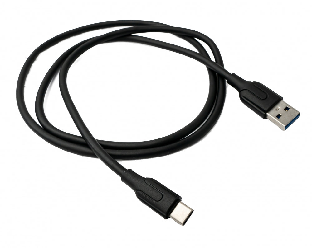 SYSTEM-S USB 3.1 snúra 1 m Type C tengi í 3.0 Type A tengi í svörtu