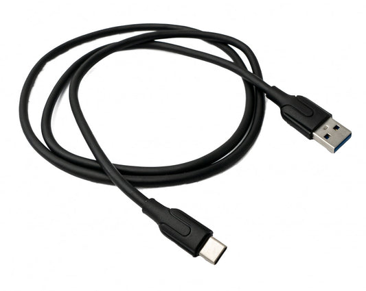 SYSTEM-S USB 3.1 cable 1 m Type C plug to 3.0 Type A plug in black