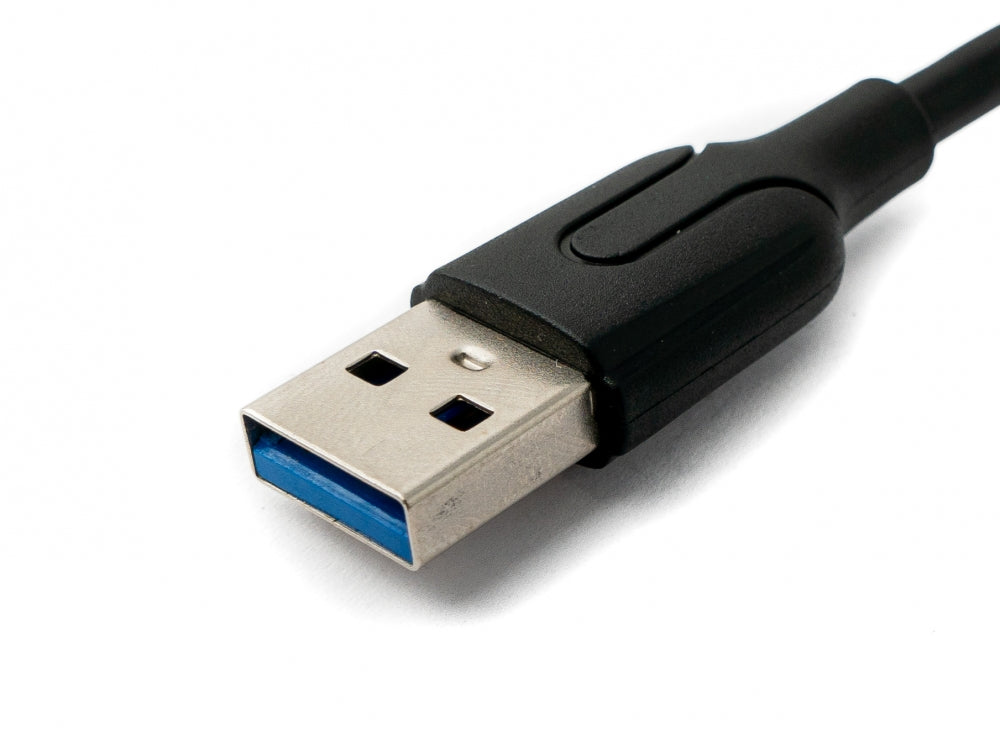 SYSTEM-S USB 3.1 snúra 1 m Type C tengi í 3.0 Type A tengi í svörtu