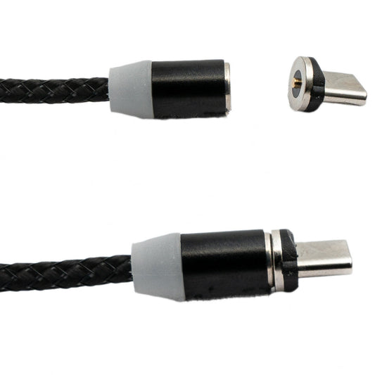 SYSTEM-S USB 3.1 snúra 1 m Type C tengi í 2.0 Type A tengi, skiptanleg fléttuð