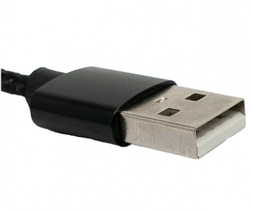 SYSTEM-S USB 3.1 snúra 1 m Type C tengi í 2.0 Type A tengi, skiptanleg fléttuð