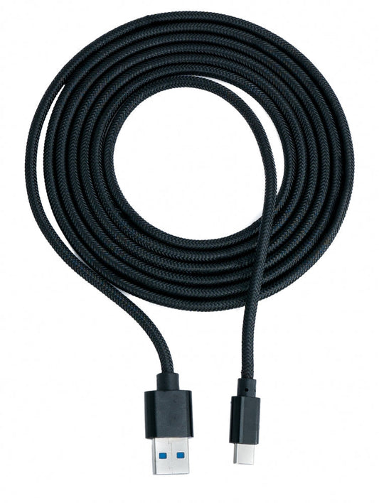 SYSTEM-S USB C 3.1 cable 2 m male to 3.0 Type A male braided