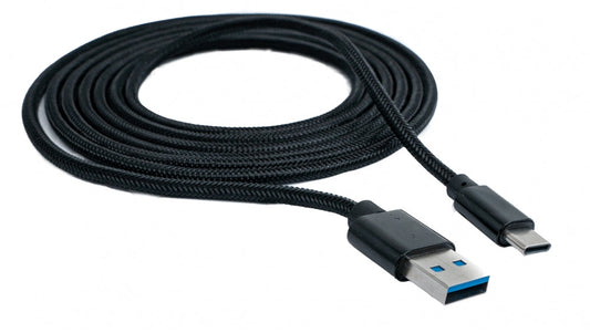 SYSTEM-S USB C 3.1 cable 2 m male to 3.0 Type A male braided