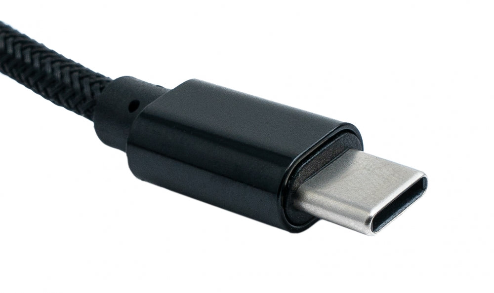 SYSTEM-S USB C 3.1 snúra 2 m karlkyns í 3.0 Tegund A karlkyns fléttað