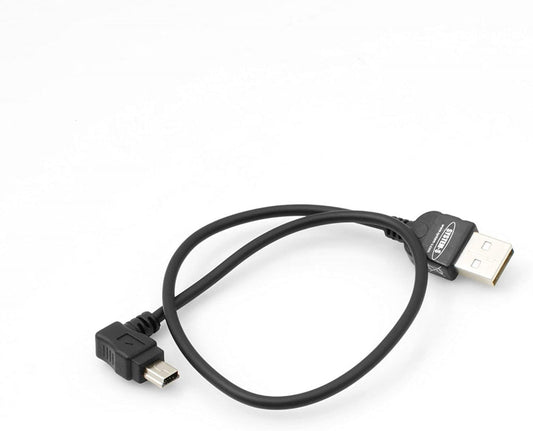 System-S Mini USB snúra 90 gráðu hallandi tengi gagnasnúra hleðslusnúra 30 cm