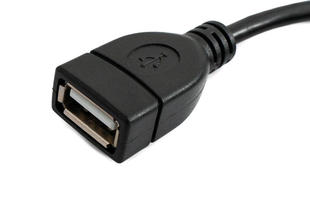 SYSTEM-S USB 2.0 Kabel 30 cm Typ A Stecker zu Buchse Winkel in Schwarz