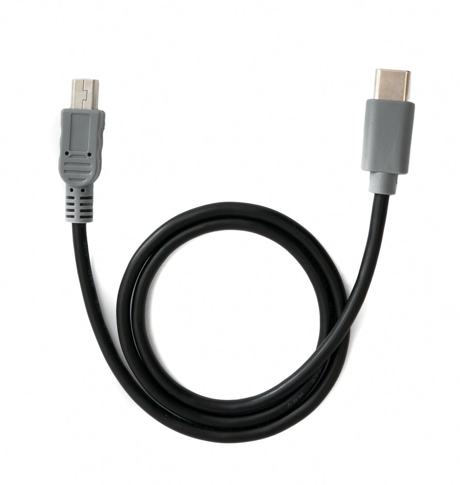 SYSTEM-S USB 3.1 Kabel 50 cm Typ C Stecker zu 2.0 Mini Stecker Schwarz