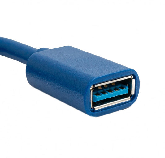 SYSTEM-S USB 3.0 Kabel 30 cm Typ A Buchse zu Buchse in Blau