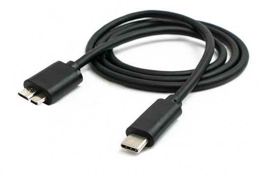 SYSTEM-S USB 3.1 cable 100 cm Type C plug to 3.0 Micro B plug in black