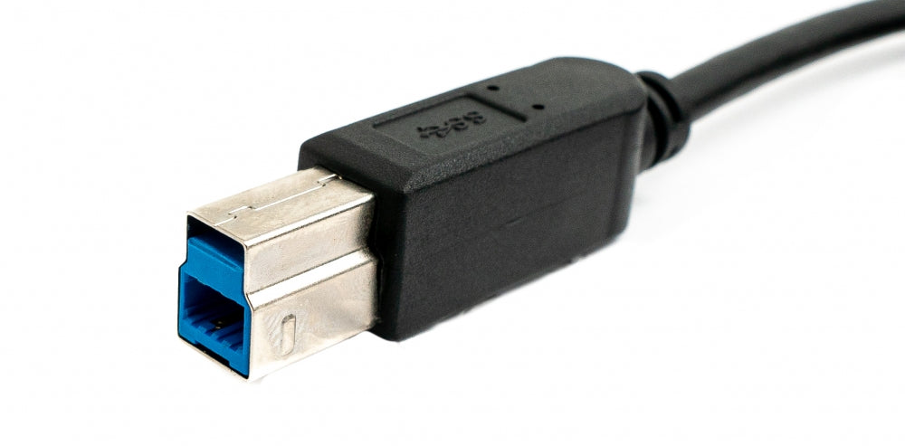SYSTEM-S USB 3.1 snúra 100 cm Type C tengi í 3.0 Type B tengi í svörtu