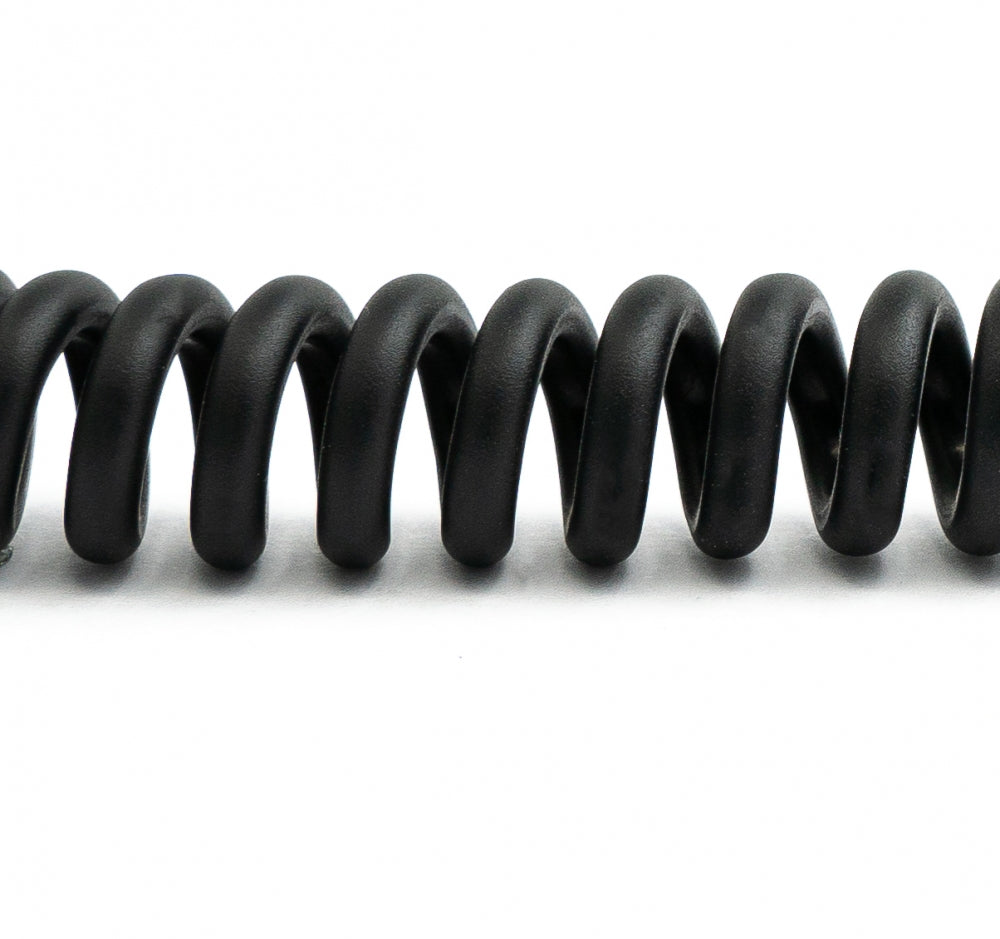 SYSTEM-S USB 2.0 cable 150 cm Type A male to Mini B male spiral angle in black