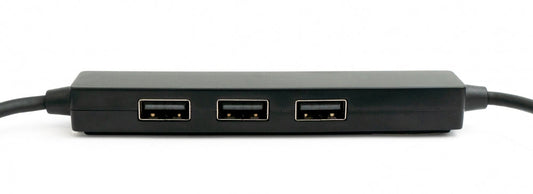 SYSTEM-S USB tengi 2.0 A karlkyns í 3x A kvenkyns og 3.1 C karlkyns tengi 55 cm í svörtu