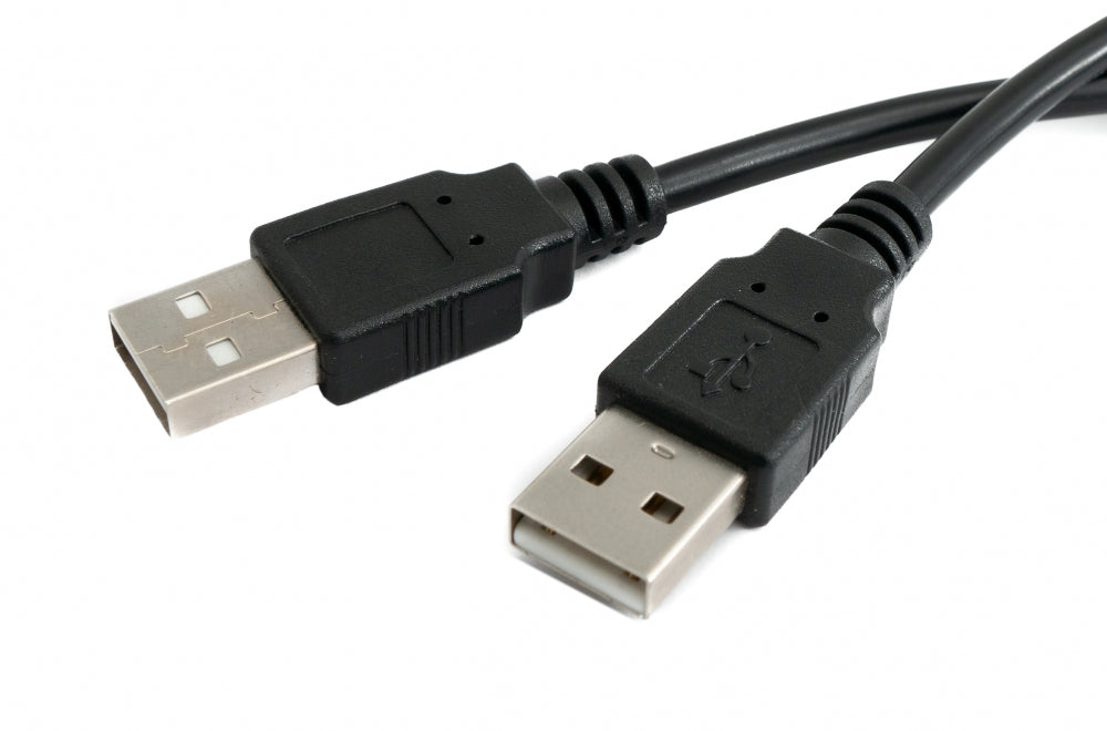 SYSTEM-S USB 2.0 Dual Port Kabel 30 cm Typ A Buchse zu Stecker Schraube Schwarz