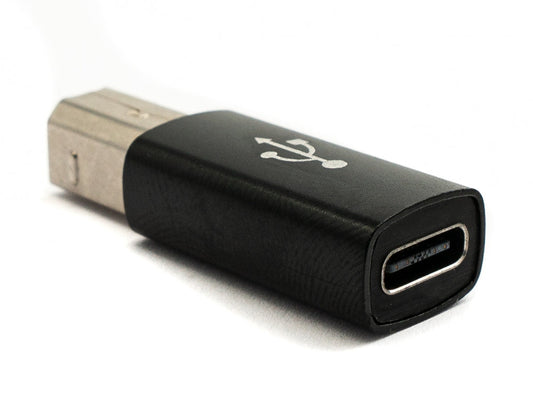 SYSTEM-S USB 3.1 MIDI Adapter Type C Female to 2.0 Type B Male Cable in Black