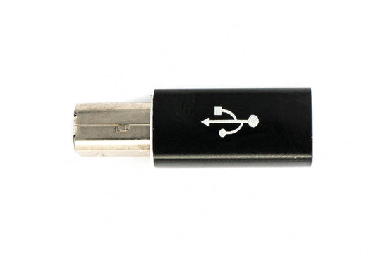 SYSTEM-S USB 3.1 MIDI Adapter Type C Female to 2.0 Type B Male Cable in Black