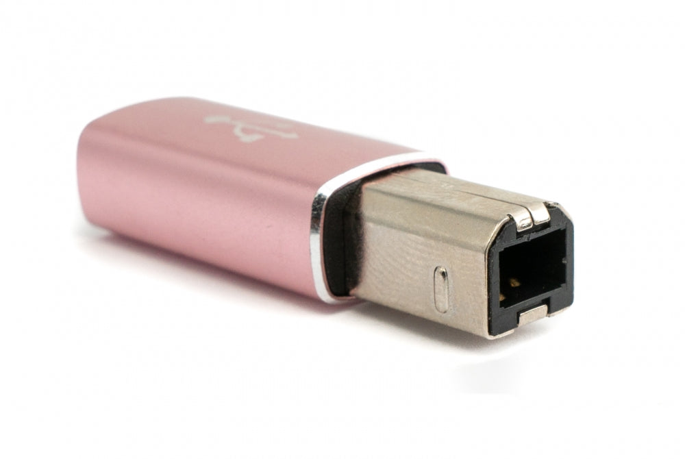 SYSTEM-S USB 3.1 MIDI millistykki Tegund C kvenkyns í 2.0 Tegund B karlkyns snúru í bleiku