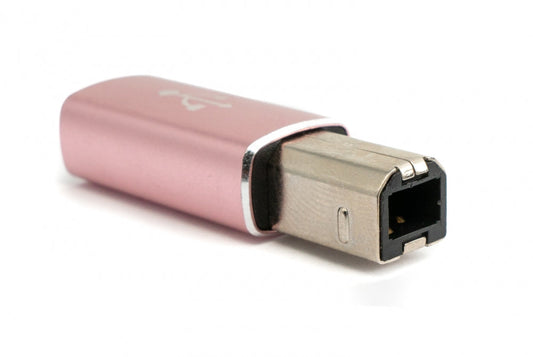 SYSTEM-S USB 3.1 MIDI millistykki Tegund C kvenkyns í 2.0 Tegund B karlkyns snúru í bleiku