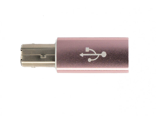 SYSTEM-S USB 3.1 MIDI millistykki Tegund C kvenkyns í 2.0 Tegund B karlkyns snúru í bleiku