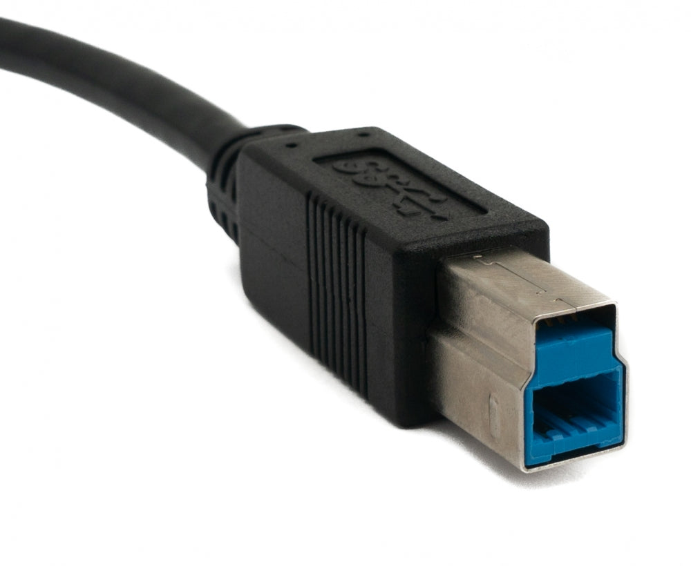 SYSTEM-S USB 3.0 cable 30 cm type B male to A male in black