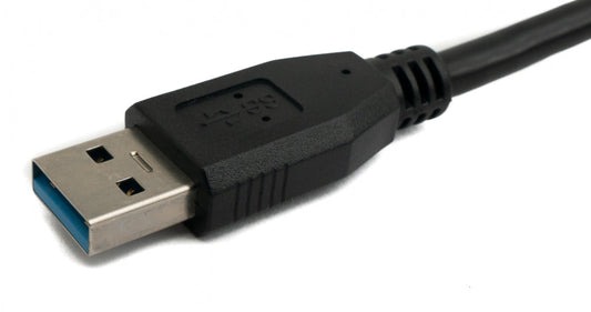 SYSTEM-S USB 3.0 cable 30 cm type B male to A male in black