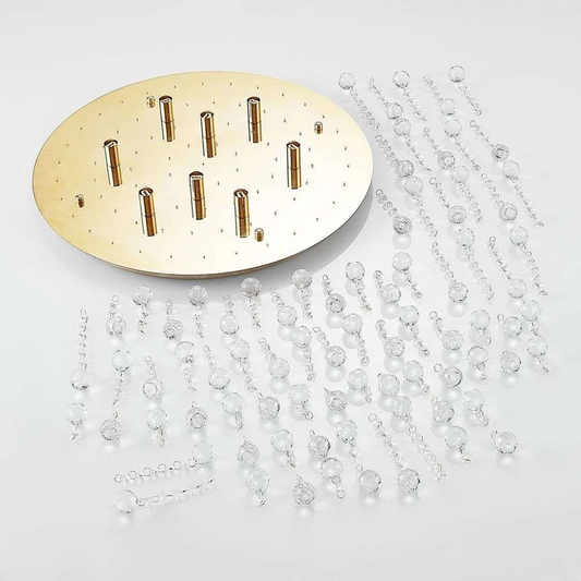 B-grade Lindby Gillion ceiling lamp, pendant lamp, ceiling light, living room light, G9 8 lights, 146