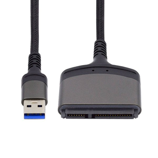 SYSTEM-S SATA snúra 15 cm 22 pinna kvenkyns í USB 3.0 Tegund A karlkyns millistykki fyrir harða diska