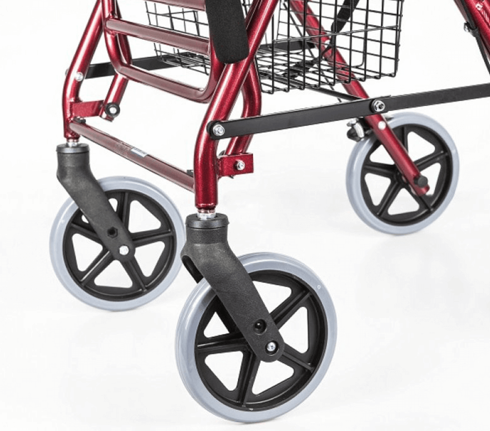 Aluminum rollator with footrest - AT51018