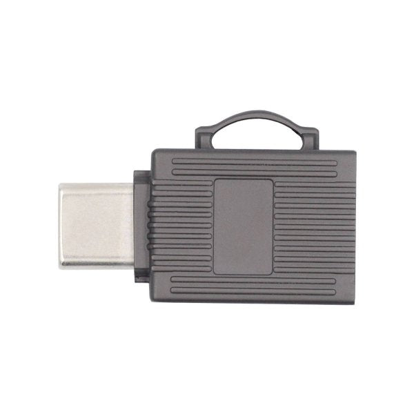 SYSTEM-S USB 3.1 Type C Micro SD kortalesari SDXC millistykki í gráu