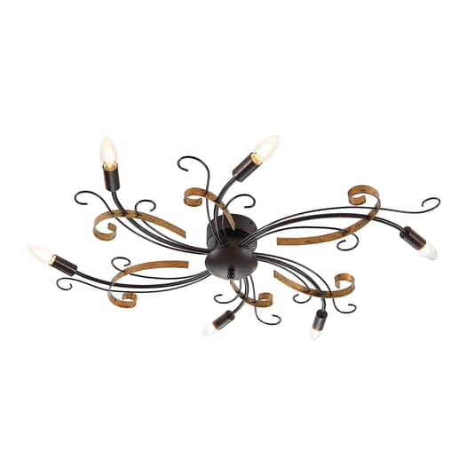 Lindby loftlampi í B-flokki, Dalia loftlampi, skrautlegt loftljós, flórensstíll E14 lampi