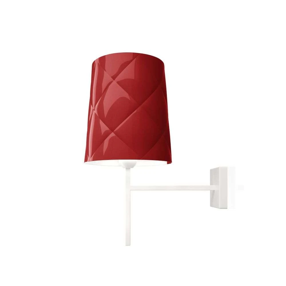B-Ware Kdln New York Wandleuchte Wandlampe Wandlicht Lampe Rot Lackiert Gestell Weiß