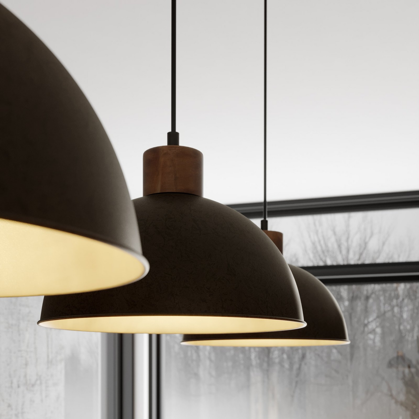 B-grade Lindby Holgar pendant light, ceiling lamp, 3-light, 460