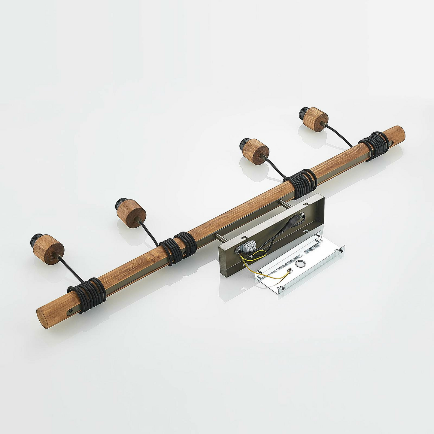 B-stock Lindby Durbis hanging light hanging lamp lamp light 4 bulbs. E27 Natural Dark Gray