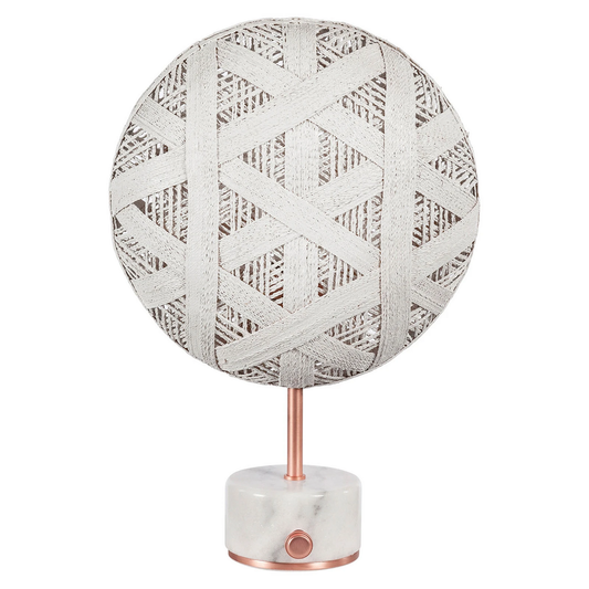 B-flokks Forestier Chanpen S sexhyrndur borðlampi, kopar/hvítur