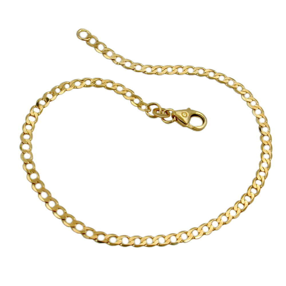 Armband 2,6 mm breitt brynja 14 karata gull 19 cm