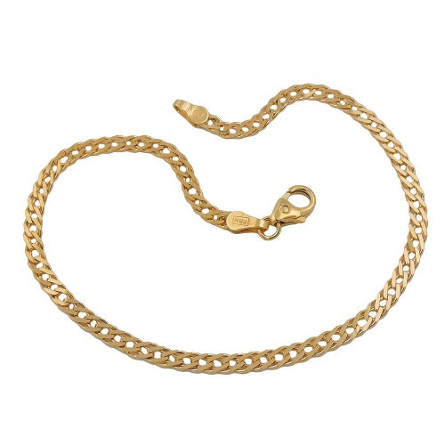 Armband 2,8 mm tvöfalt brynjað gull 14 karata - 19 cm