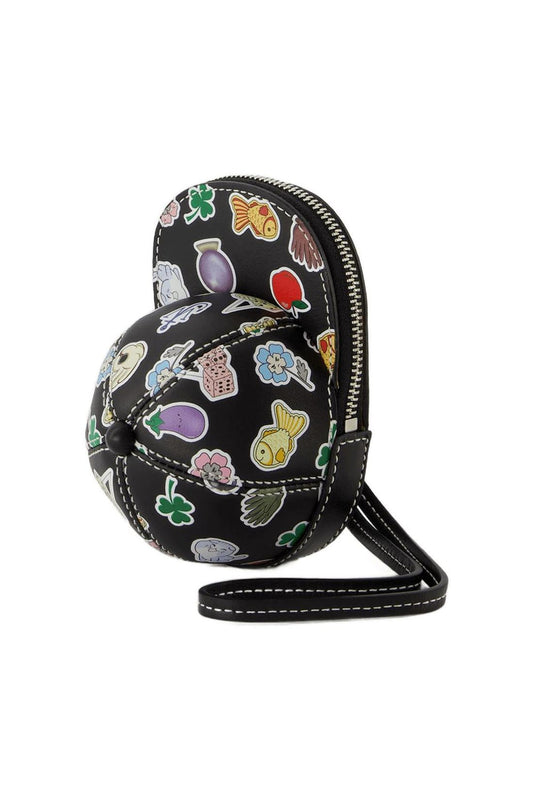 Nano Cap Hobo Bag - J.W. Anderson - Black - Leather