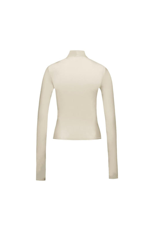 High Neck T-Shirt - Coperni - Nylon - Beige