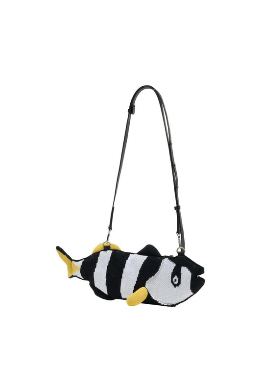 Einkaufstasche Fish - Charles Jeffrey Loverboy - Baumwolle - Schwarz