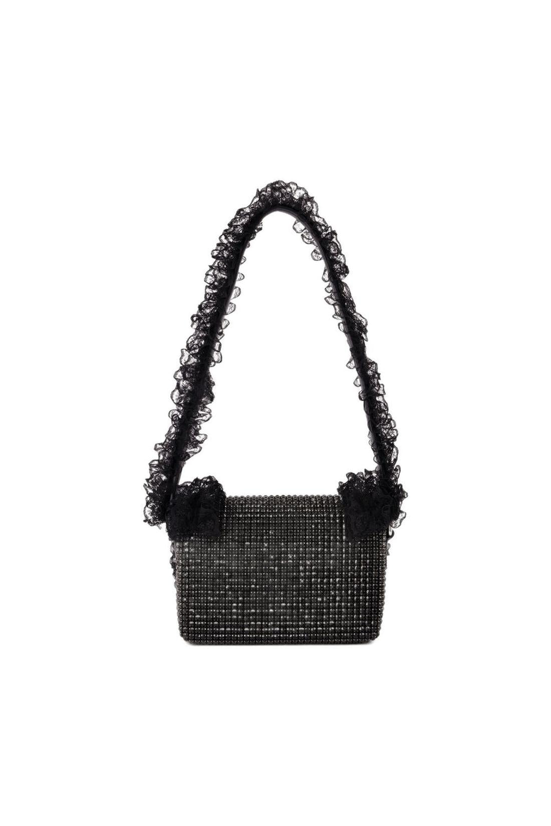Crystal Lace Detail Handtasche - SELF PORTRAIT - Synthetik - Schwarz