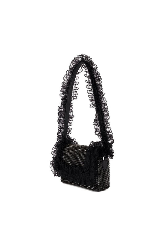 Crystal Lace Detail Handtasche - SELF PORTRAIT - Synthetik - Schwarz