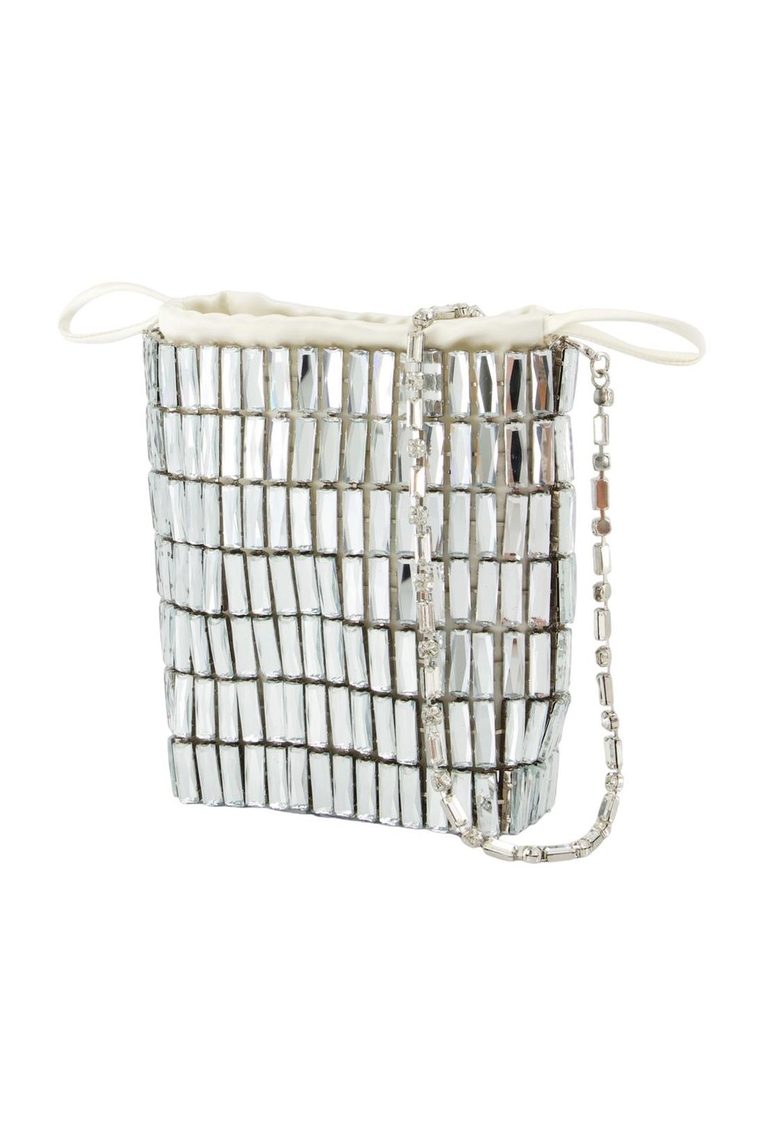 Crystal Mini Schultertasche - SELF PORTRAIT - Metall - Silber