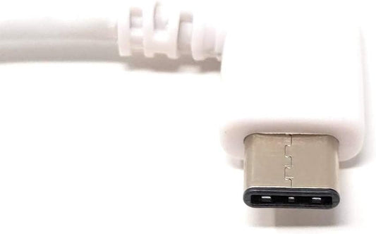 System-S USB 3.1 Type C 90° Angled Plug to USB 2.0 A Cable 10 cm