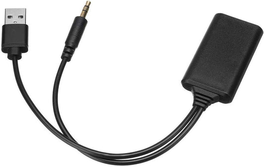 System-S Bluetooth snúra fyrir bílútvarp með USB og tengi, svart fyrir BMW