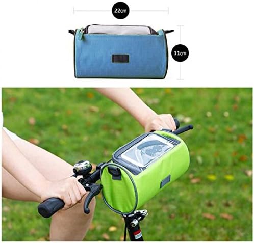 SYSTEM-S 2in1 Lenkertasche Fahrradhalterung Fahrradtasche Schultertasche Schutzhülle für 4,8 Zoll inch Geräte Smartphones in Blau