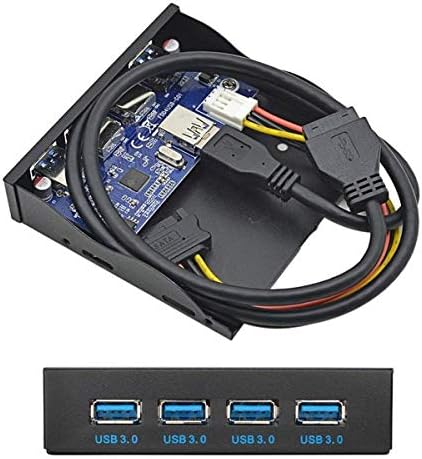 System-S USB HUB Tegund A 3.0 4 tengja tengi fyrir móðurborð, 20 pinna tengisnúra fyrir 3,5" disklingadiskahólf
