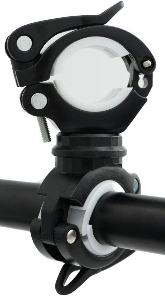 SYSTEM-S Fahrrad Halterung Befestigung in Schwarz Weiß für Lampe Fahrradpumpe
