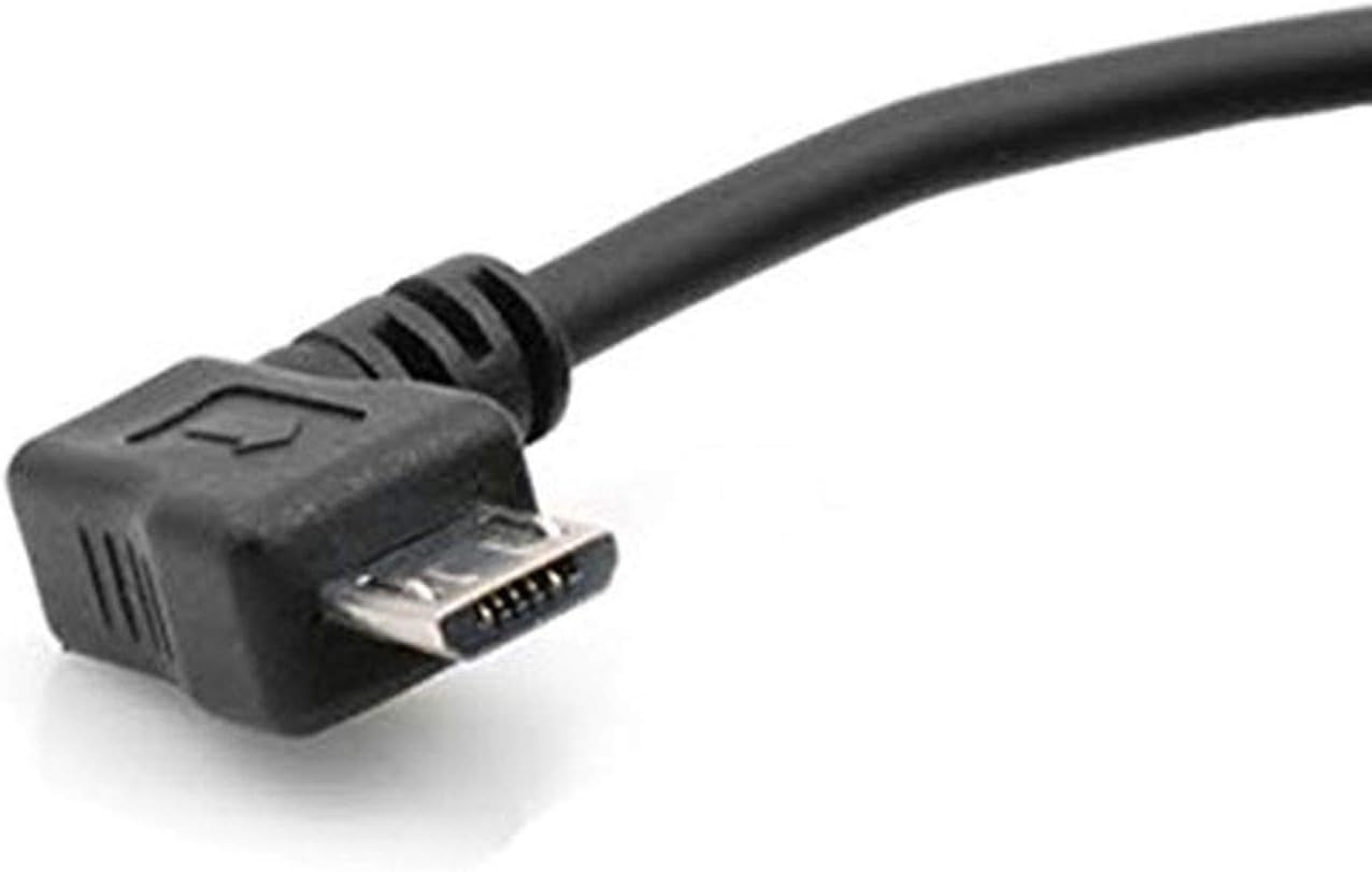 System-S 90° angled Micro USB cable data cable charging cable 90 degree angled plug 10 cm