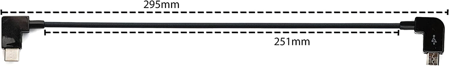 Micro USB í 3.1 Type C vinklaður snúra, 30 cm, fyrir Bosch Intuvia rafhjól